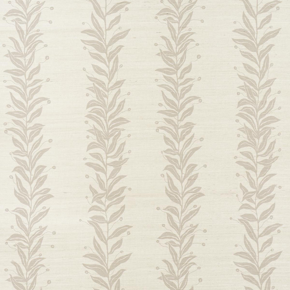 Tendril Stripe Sisal Natural 5015561 by Schumacher Wallpaper Marian Mcevoy 17.0" - Fabric Carolina -