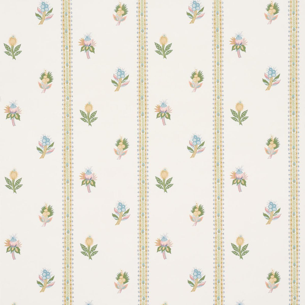 Les Fleurs Exotiques Citron 5015661 by Schumacher Wallpaper Domino Effect 27.0" - Fabric Carolina -