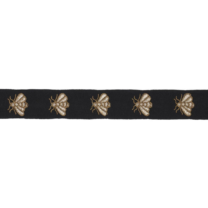 Hubert'S Bees Tape Noir & Gold 83531 by Schumacher Trim Le Max - Fabric Carolina -