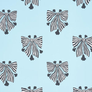 Bow-Wow-Wow Aqua 5015470 by Schumacher Wallpaper