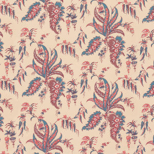 Apolline Botanical Rouge & Bleu 5015500 by Schumacher Wallpaper
