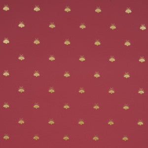 Hubert'S Bees Rouge & Gold 5015532 by Schumacher Wallpaper