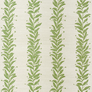 Tendril Stripe Sisal Olive 5015560 by Schumacher Wallpaper