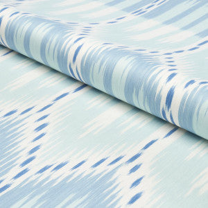 Bukhara Ikat Sky And Aqua 176085 by Schumacher Fabric