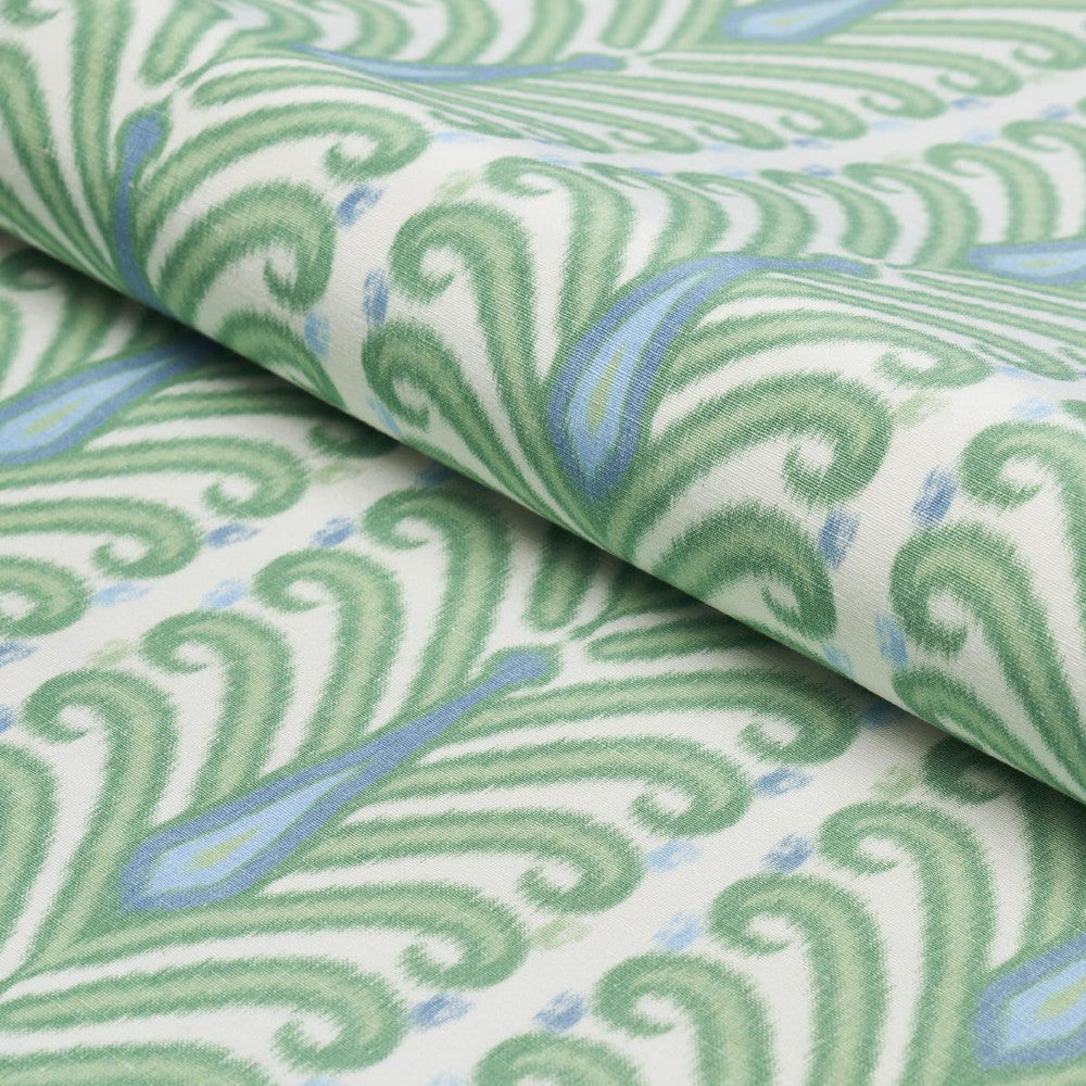 Augustine Ikat Leaf 181271 by Schumacher Fabric Ikats 10.75" - Fabric Carolina -