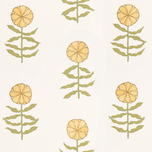 Pretty Petals Soft Yellow 5015452 by Schumacher Wallpaper