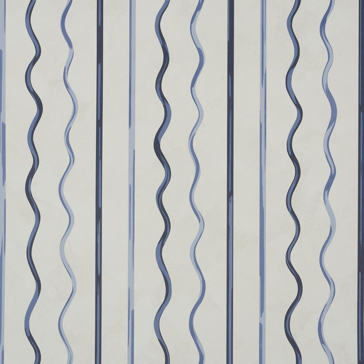Affogato Cornflower & Deep Navy 5015572 by Schumacher Wallpaper Backdrop 27.0" - Fabric Carolina -