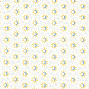 Lucie Yellow & Sky 5015760 by Schumacher Wallpaper