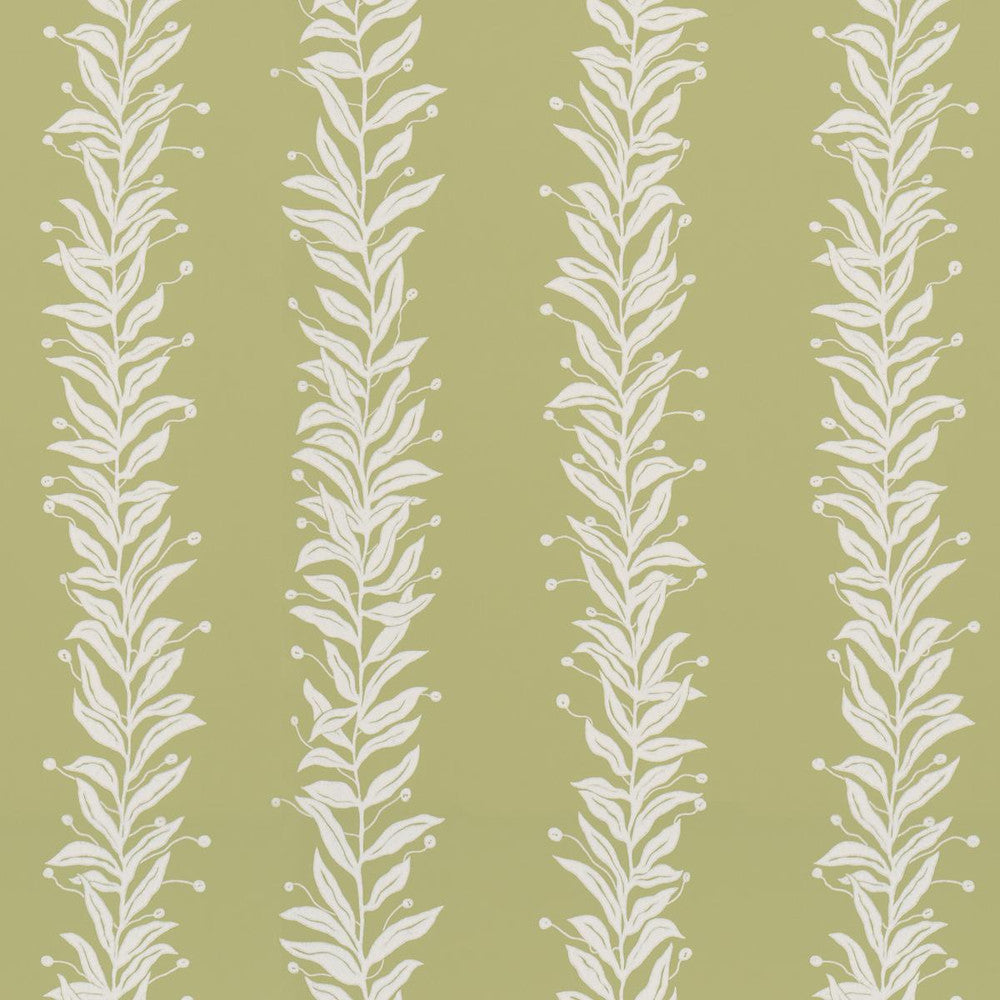 Tendril Stripe Olive 5015492 by Schumacher Wallpaper Marian Mcevoy 27.0" - Fabric Carolina -