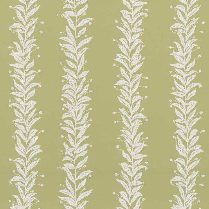 Tendril Stripe Olive 5015492 by Schumacher Wallpaper Marian Mcevoy 27.0" - Fabric Carolina -