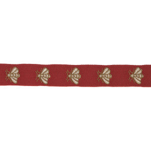 Hubert'S Bees Tape Rouge & Gold 83530 by Schumacher Trim