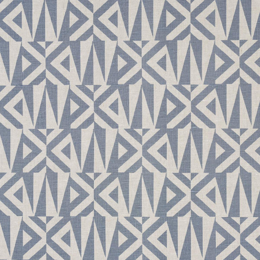 Amero Slate Blue 181641 by Schumacher Designer Fabric Earth And Sky 8.75" - Swanky Fabrics -