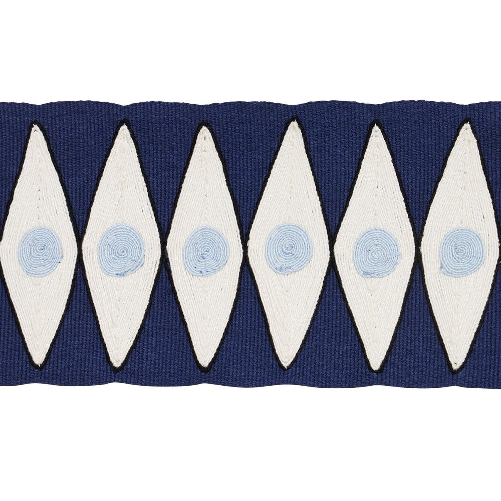 Backgammon Tape Navy And Sky 181220 by Schumacher Trim Mary Mcdonald - Fabric Carolina -