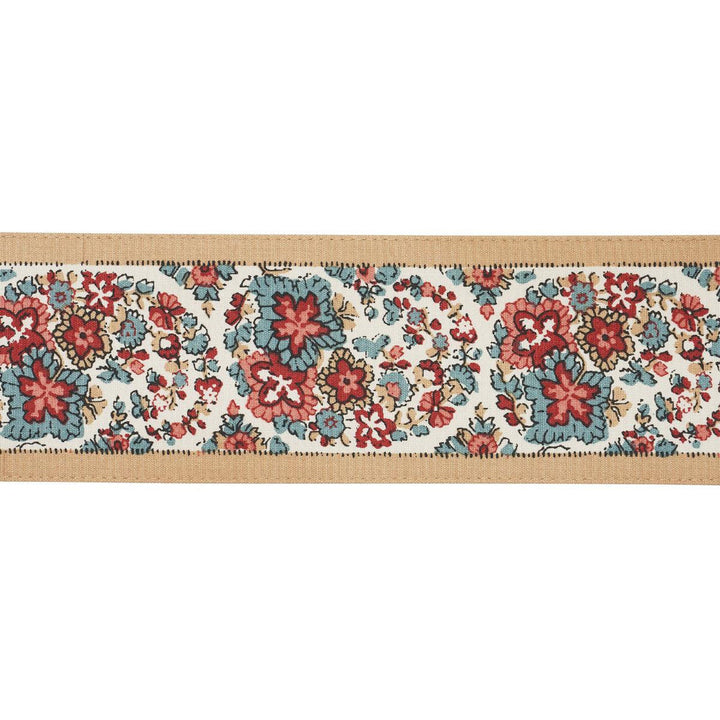 Ines Paisley Rouge & Noir 84441 by Schumacher Designer Trim Le Max - Swanky Fabrics -