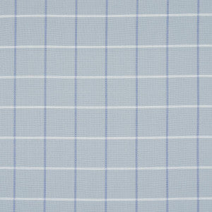 Frannie Windowpane China Blue 83782 by Schumacher Fabric