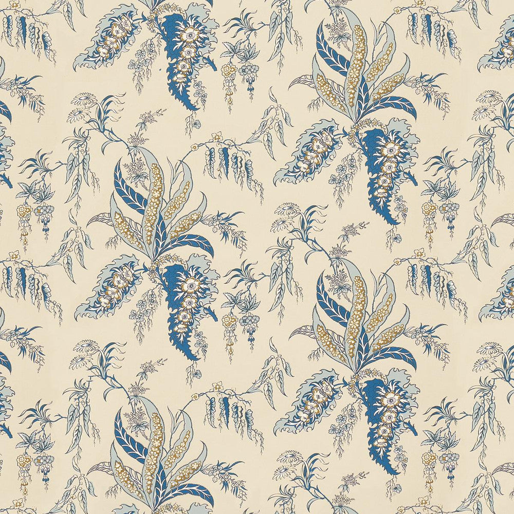 Apolline Botanical Ciel & Marine 5015501 by Schumacher Wallpaper Le Max 27.0" - Fabric Carolina -