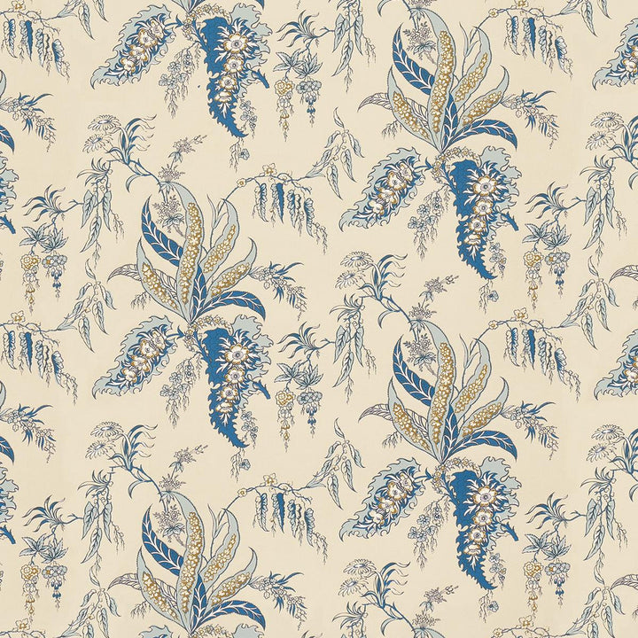 Apolline Botanical Ciel & Marine 5015501 by Schumacher Wallpaper Le Max 27.0" - Fabric Carolina -