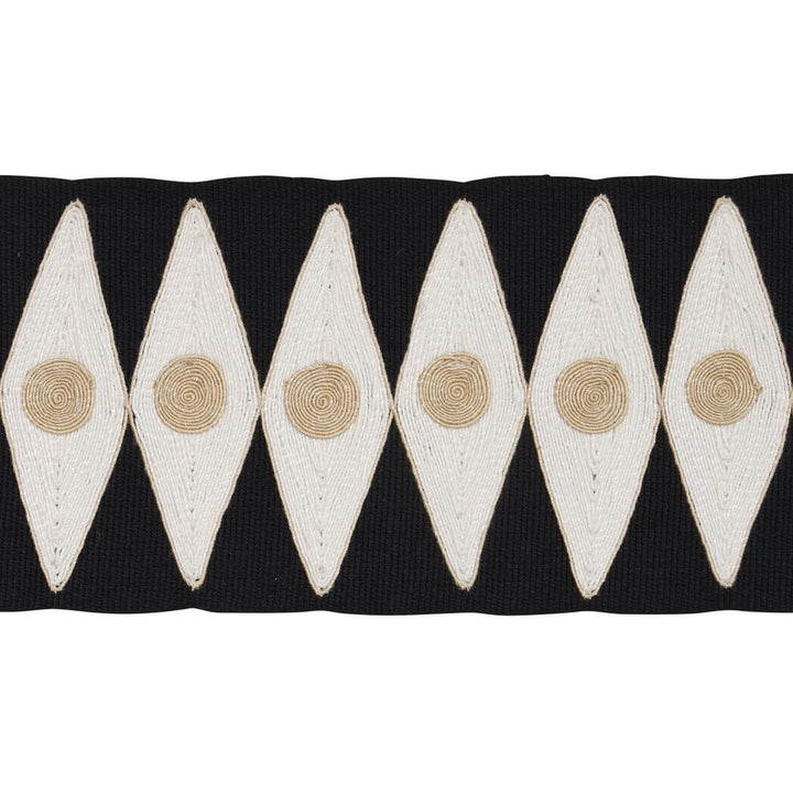 Backgammon Tape Black And Sand 181222 by Schumacher Trim Mary Mcdonald - Fabric Carolina -