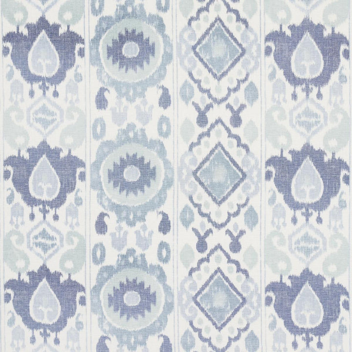 Elizia Ikat Mineral And Indigo 179053 by Schumacher Fabric Ikats 26.5" - Fabric Carolina -
