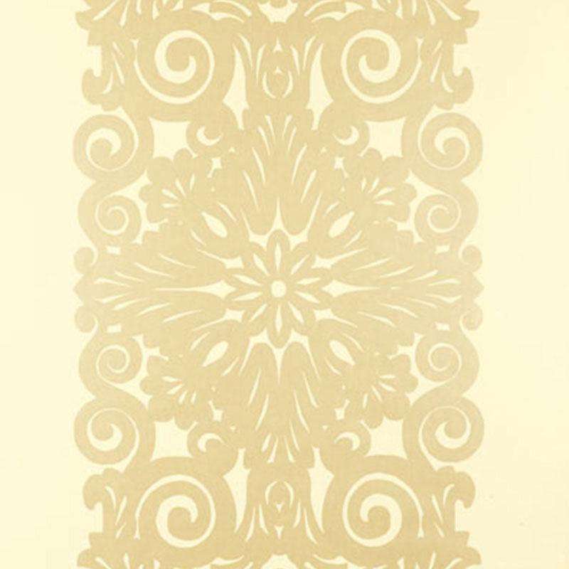 Graphic Panel Stripe Champagne Shimmer 5003203 by Schumacher Wallpaper 27.0" - Fabric Carolina -
