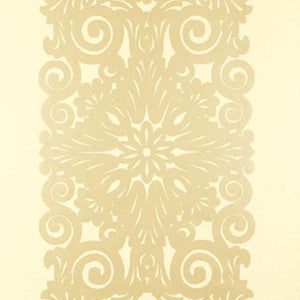 Graphic Panel Stripe Champagne Shimmer 5003203 by Schumacher Wallpaper