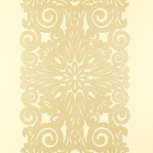 Graphic Panel Stripe Champagne Shimmer 5003203 by Schumacher Wallpaper