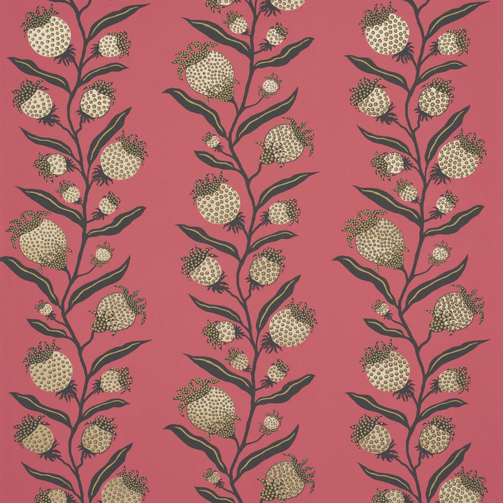 Thistle Vine Red & Gold 5015480 by Schumacher Wallpaper Marian Mcevoy 9.0" - Fabric Carolina -