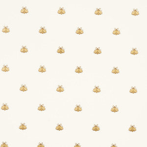 Hubert'S Bees White & Gold 5015530 by Schumacher Wallpaper