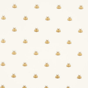 Hubert'S Bees White & Gold 5015530 by Schumacher Wallpaper