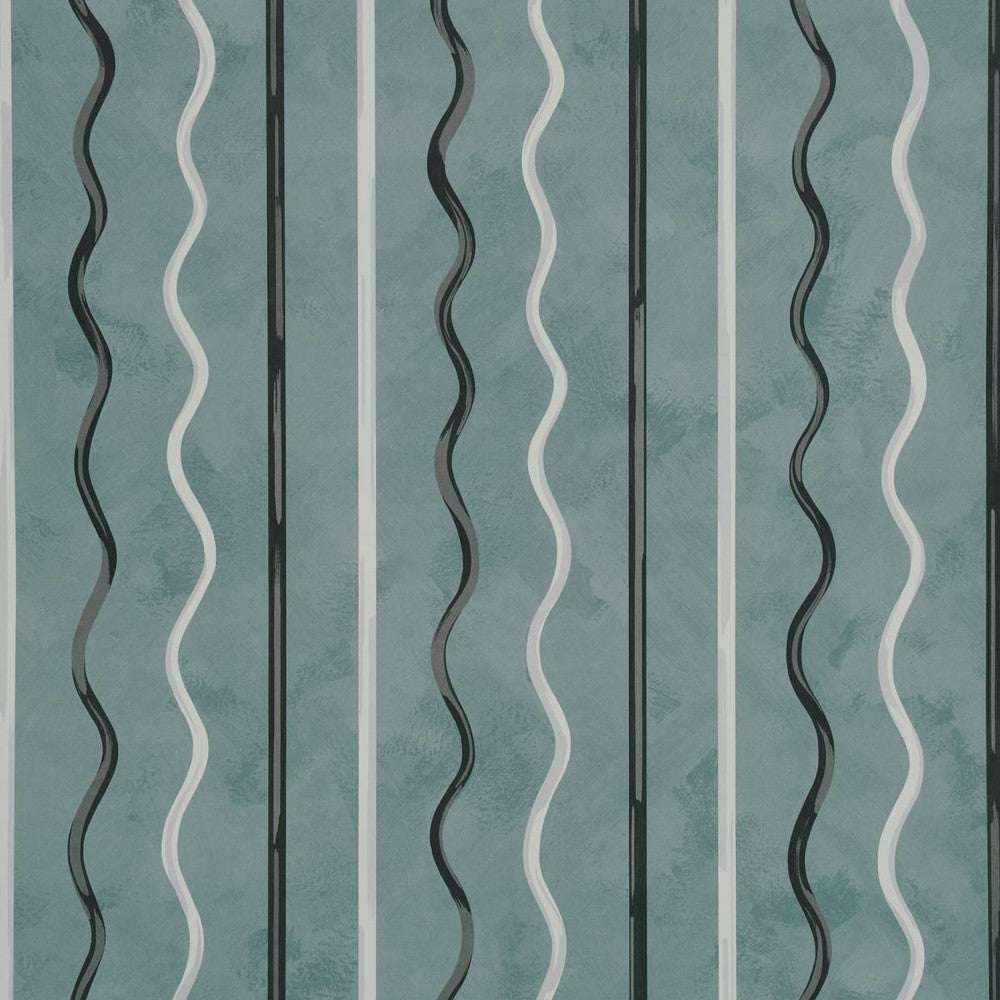 Affogato Blue Gray 5015570 by Schumacher Wallpaper Backdrop 27.0" - Fabric Carolina -
