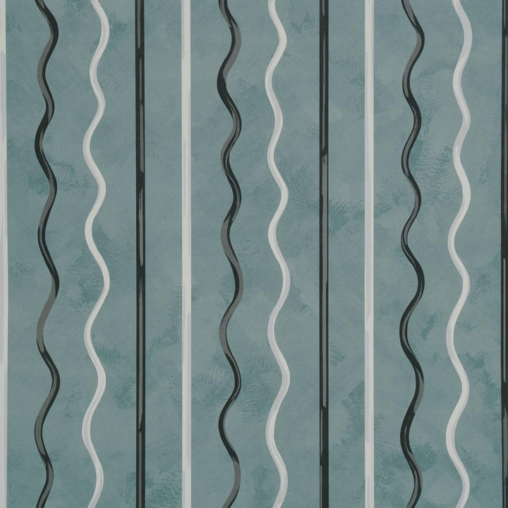 Affogato Blue Gray 5015570 by Schumacher Wallpaper Backdrop 27.0" - Fabric Carolina -