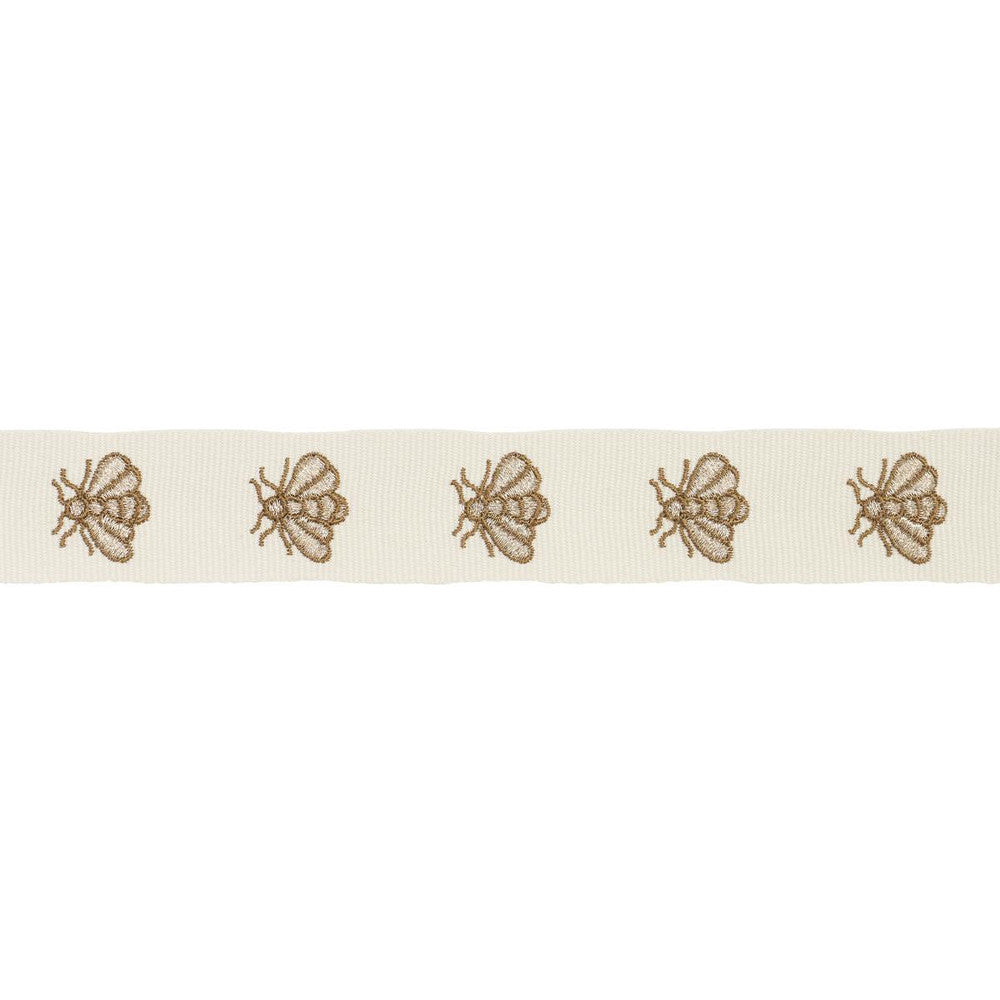 Hubert'S Bees Tape Ivory & Gold 83532 by Schumacher Trim Le Max - Fabric Carolina -