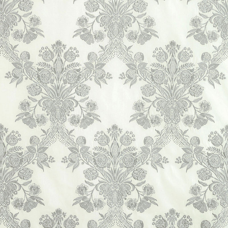 Carolina Grisaille 69712 by Schumacher Fabric Schumacher Fabric Carolina Grisaille 69712Fabric COTTON 100% INDIA </p><p>Repeat: H: HORZ. 8 1/2" (22CM) , V: VERT. 25" (64CM) 51 - Fabric Carolina -