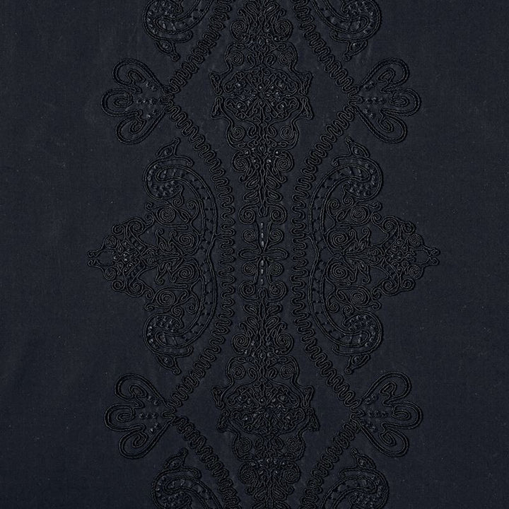 Castille Jet 69720 by Schumacher Fabric Couture 40% Cotton, 36% Viscose, 24% Silk - Horizontal: 25.5 and Vertical: 15 54 - Fabric Carolina -