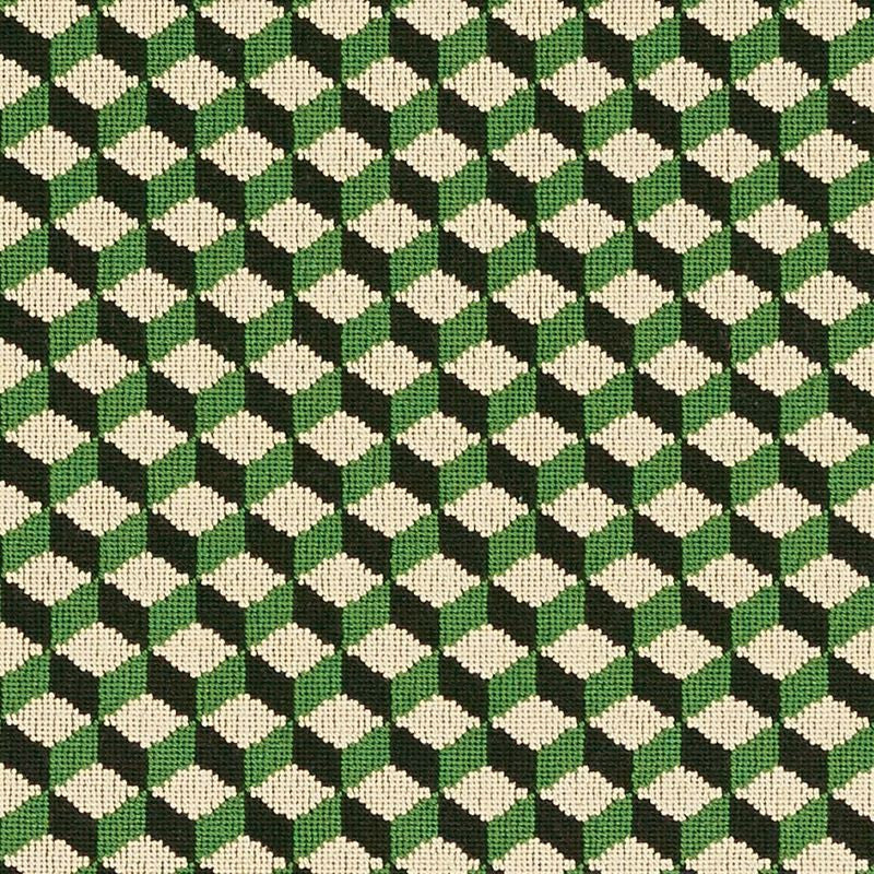 Atwood Vert 69850 by Schumacher Fabric Essentials-Small-Scale-Upholstery-Fabrics 95% Cotton, 5% Polyester Wyzenbeek 50,000 Horizontal: 5/8- and Vertical: 1.625 55 - Fabric Carolina -