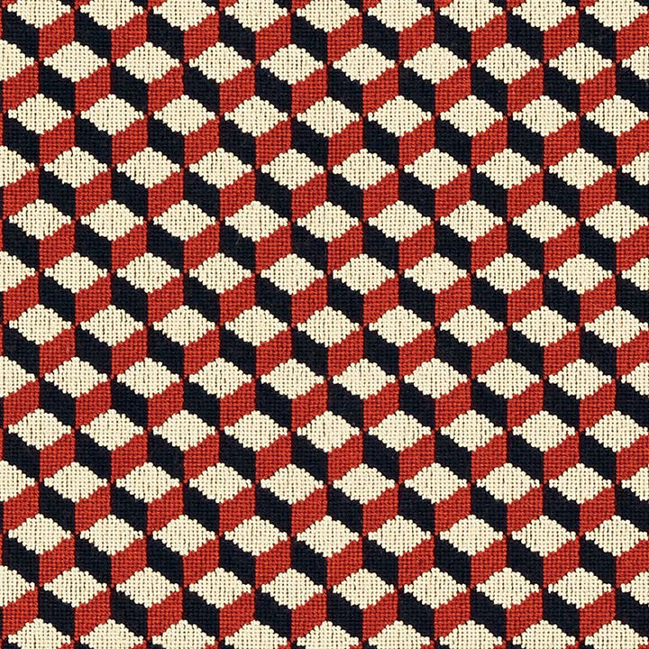 Atwood Carnelian 69853 by Schumacher Fabric Essentials-Small-Scale-Upholstery-Fabrics 95% Cotton, 5% Polyester Wyzenbeek 50,000 Horizontal: 5/8- and Vertical: 1.625 55 - Fabric Carolina -