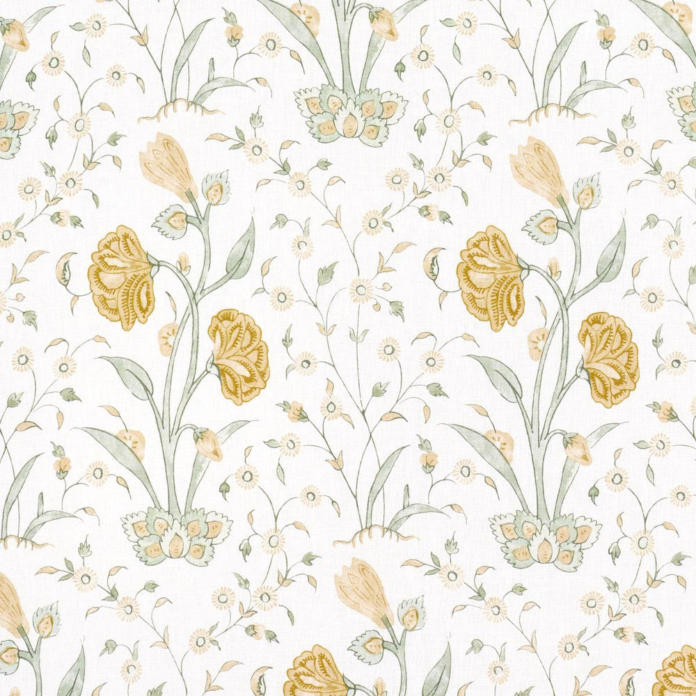 Khilana Floral Marigold 178333 by Schumacher Fabric Jacaranda 6.75" - Fabric Carolina -
