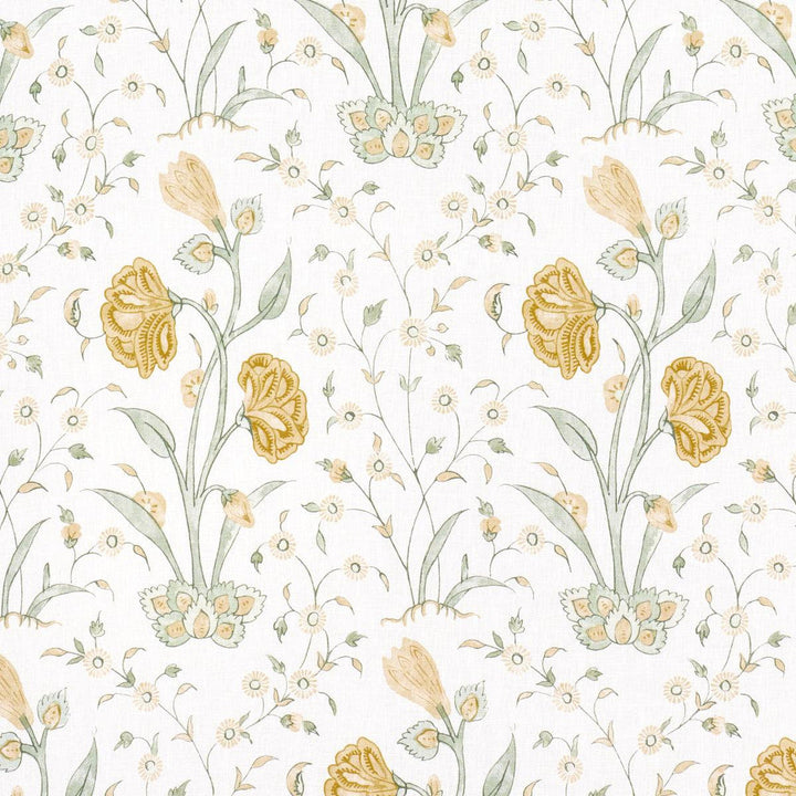 Khilana Floral Marigold 178333 by Schumacher Designer Fabric Jacaranda 6.75" - Swanky Fabrics -