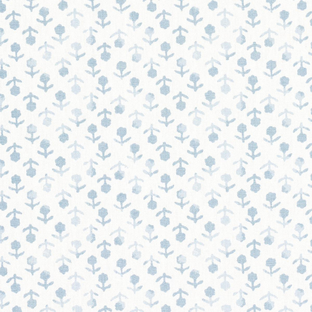 Beatriz Handprint Sky 179353 by Schumacher Fabric Jacaranda 4.38" - Fabric Carolina -