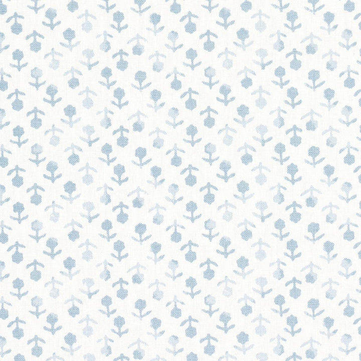 Beatriz Handprint Sky 179353 by Schumacher Fabric Jacaranda 4.38" - Fabric Carolina -