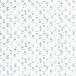 Beatriz Handprint Sky 179353 by Schumacher Fabric