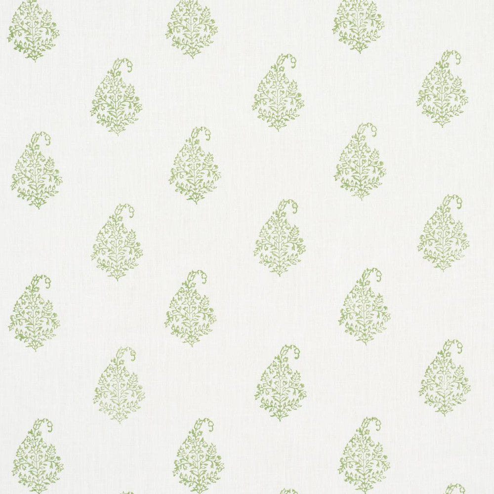 Kerala Paisley Leaf 181351 by Schumacher Fabric Jacaranda 6.5" - Fabric Carolina -