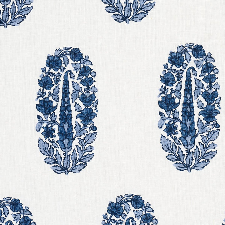 Askandra Flower Delft 181361 by Schumacher Fabric Jacaranda 7.0" - Fabric Carolina -