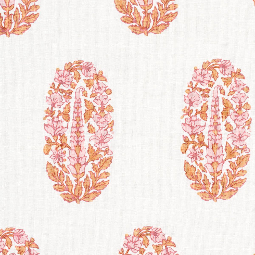 Askandra Flower Tangerine 181362 by Schumacher Designer Fabric Jacaranda 7.0" - Swanky Fabrics -