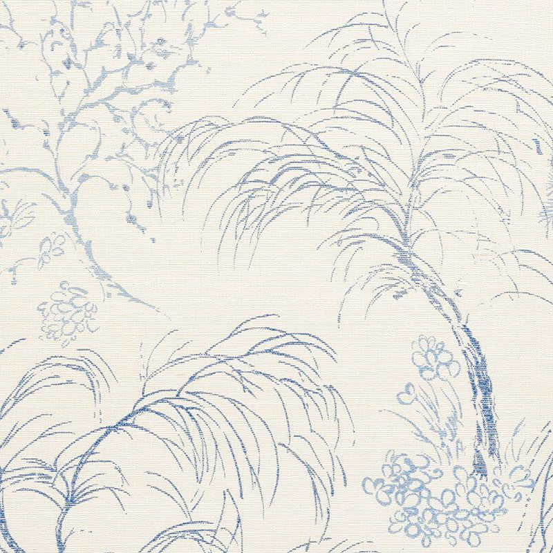 Mori Sisal Porcelain 5008750 by Schumacher Wallpaper Mingei 34.0" - Fabric Carolina -
