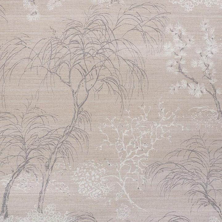 Mori Hemp Shimmer Moonstone 5009390 by Schumacher Wallpaper Mingei 34.0" - Fabric Carolina -