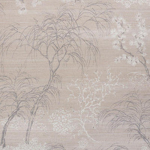 Mori Hemp Shimmer Moonstone 5009390 by Schumacher Wallpaper