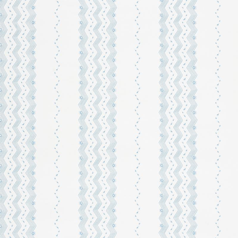 Nauset Stripe Sky 5009741 by Schumacher Wallpaper Chambray 18.0" - Fabric Carolina -