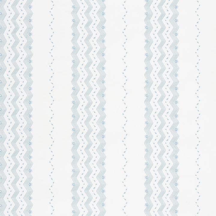 Nauset Stripe Sky 5009741 by Schumacher Wallpaper Chambray 18.0" - Fabric Carolina -
