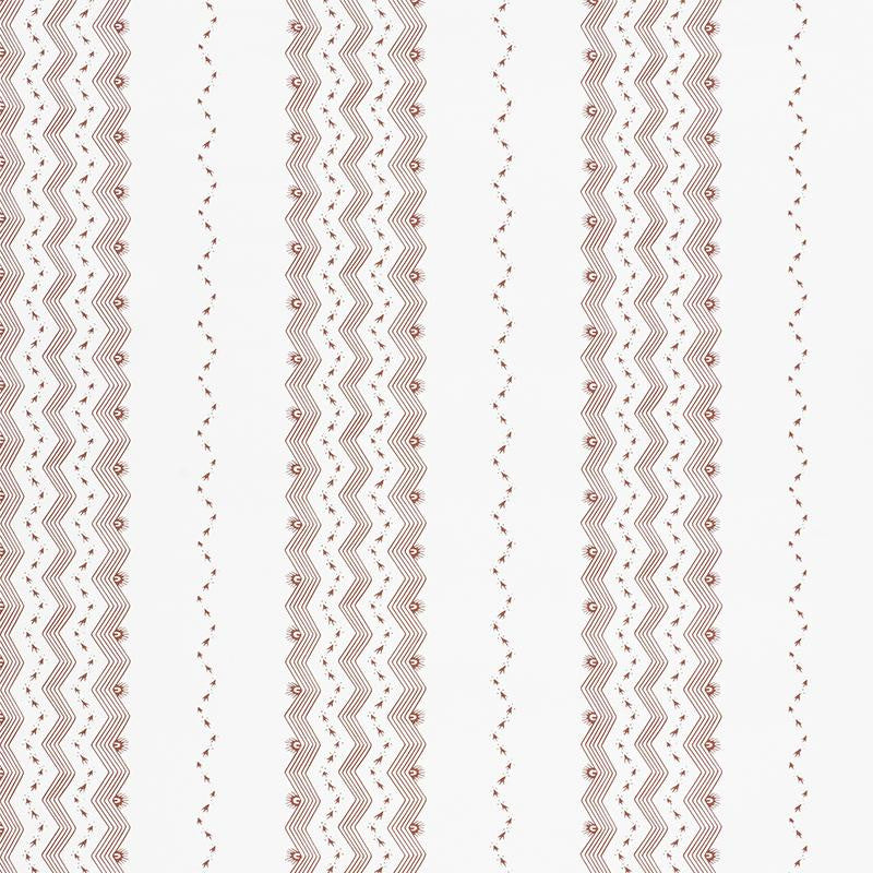 Nauset Stripe Sienna 5009743 by Schumacher Wallpaper Chambray 18.0" - Fabric Carolina -